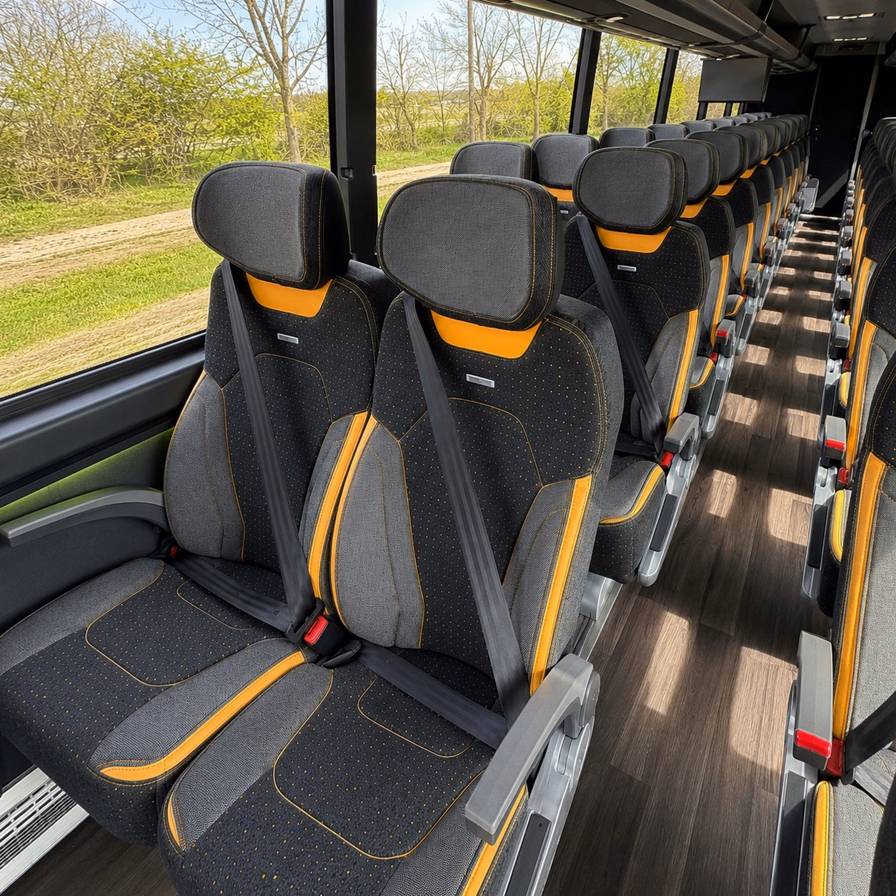 thornton charter bus interior